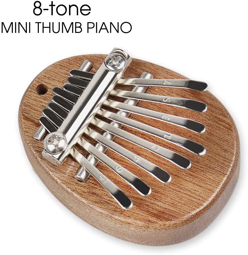 Mini Kalimba 8 Keys Thumb Piano Great Sound Finger Musical Wooden