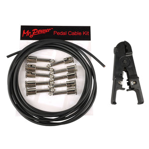 Mr.Power 10FT Cable Tightrope Solder-Free Guitar Pedal Board Patch Cable Kits with Stripping DIY Tool