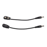 2Pcs Mr.Power 9V Battery Clip Converter Effect Power Cable Snap Connector 2.1mm 5.5mm Plug for Guitar Effect Pedal