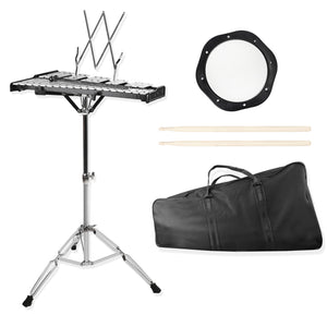 Mr.Power Glockenspiel Bell Kit 32 Notes with Practice Pad, Mallets, Sticks and Bag