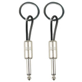 Mr.Power 2Pcs Guitar Audio Plug Keychains Key Ring Metal Idea Musical Gift