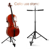 Mr.Power Foldable Cello Stand with Bow Hook Holder Design