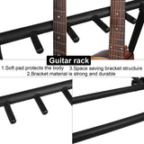 Mr.Power Guitar Rolling Stand Multiple Instrument Stage Studio Display Rack Movable (3 Holder)